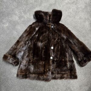 Ladies Brown Mink Fur Coat #26